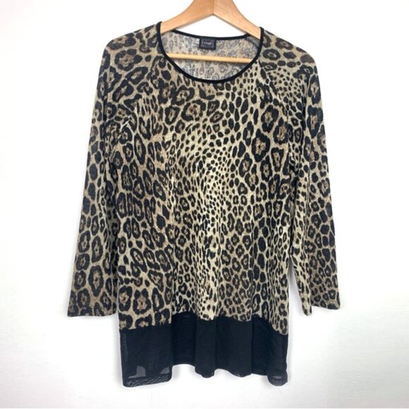 VAMP Animal Print Top Mesh Trim - Picture 1 of 6